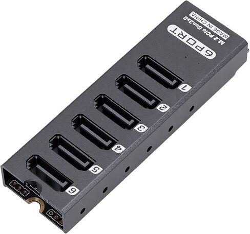 Jiawu M.2 Key M PCI Express 3.0 Expansion Card 6 Port Adapter for Enhanced Data Transfer Stability 1 Unit in Saudi Arabia