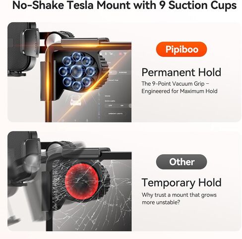 Tesla Phone Mount Model 3/Y Accessories: No-Adhesive for Clamp Car Mount for Model 3,Y,Juniper,Highland,Cybertruck,Fit for iPhone,Samsung,Google and All Android Mobile Phone in Saudi Arabia