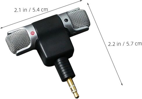 Beavorty 2pcs Compact Laptop Microphone 3.5mm Plug for PC and Md Camera in Saudi Arabia