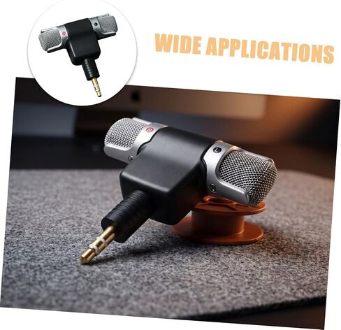 Beavorty 2pcs Compact Laptop Microphone 3.5mm Plug for PC and Md Camera in Saudi Arabia