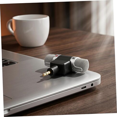 Beavorty 2pcs Compact Laptop Microphone 3.5mm Plug for PC and Md Camera in Saudi Arabia