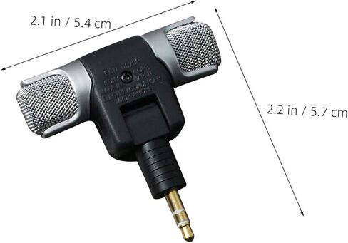 Beavorty 2pcs Compact Laptop Microphone 3.5mm Plug for PC and Md Camera in Saudi Arabia