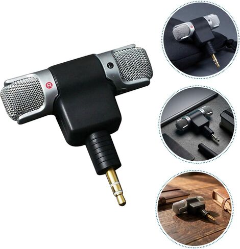 Beavorty 2pcs Compact Laptop Microphone 3.5mm Plug for PC and Md Camera in Saudi Arabia