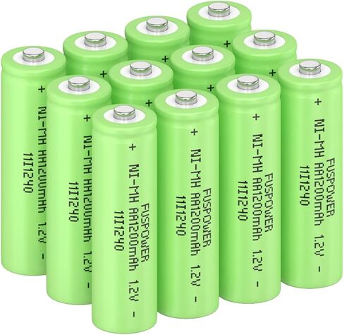 Rechargeable AA Batteries 1.2V: NiMH Double A Batteries 1200mAh for Solar Lights - Recharge Up to 1000 Times in Saudi Arabia