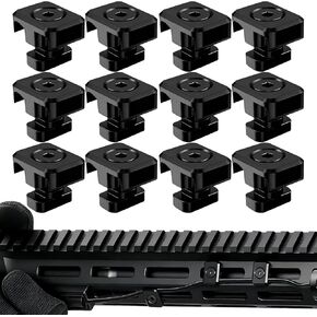 12 Pack M-Lok Cable Clips, Wire Management Clips for Picatinny Rail, Flashlight Pressure Switch Cable Holder Organizer for Rifle Accessories in Saudi Arabia