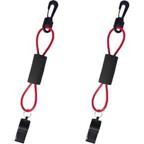 2 Pack Marine Safety Whistles with Lanyard, Coast Guard Approved Emergency Signal Whistles for Boating, Kayaking, Camping, Hiking, Fishing, Hunting & Rescue（Red） in Kuwait