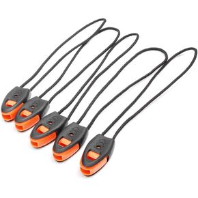 5 Pack Zipper Pull Whistles, Loud Emergency Survival Whistle for Kayak Canoe Fishing Lanyard Zipper Pull Cord Ends Lock Paracord Knife Outdoor Camp Hike Travel Kits in Kuwait