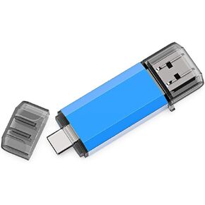 128GB USB-C Flash Drive - High Speed 128GB Thumb Drive for Type C Smartphones, Tablets, PC & MacBook - Blue in Kuwait