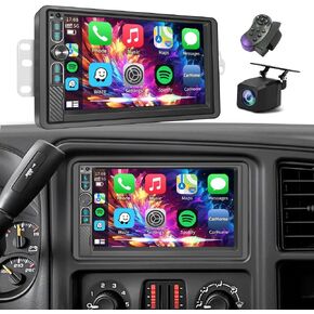 Plug&Play Car Stereo for Chevrolet Silverado 1500/2500/3500 Suburban Tahoe 2003-2006 /Sierra Impala Yukon Avalanche 2003-2006,7" IPS Touchscreen with CarplayAndroid Auto 30-EQ/Subwoofer Output in Kuwait
