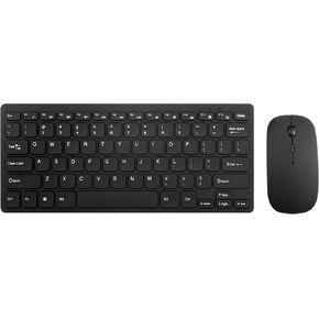 Wireless Keyboard and Mouse Combo, 2.4GHz, 78 Key, Black, for Office Work in Kuwait