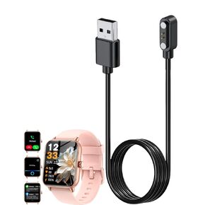 Smart Watch Charger for Hingso IDW19 2Ft/60cm 2 Pin USB Portable Magnetic Charging Cable Cord for Hingso IDW19 in Kuwait