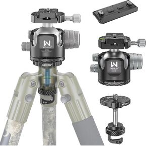 Used- 55mm Arca Tripod Ball Head & Ball Head Converter for BOG DeathGrip in Saudi Arabia