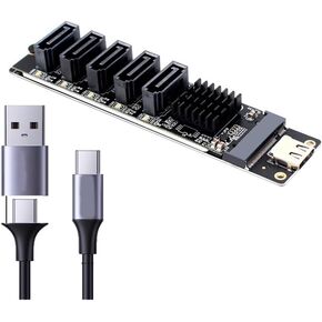 SATA Expansion Card to SATA3.0 5-Port USB10G 6Gbps Cable Included in Kuwait