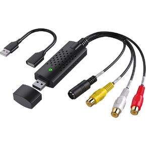 VIXLW RCA to HDMI Converter, AV to HDMI Converter, 1080P Mini Composite to HDMI Adapter, Support PAL/NTSC for PC, Laptop, TV, WII, PS1, PS2, PS3, STB, VHS, VCR, Blue-Ray DVD Players in Kuwait