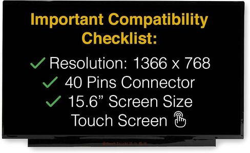 Replacement Touch Screen for HP 15-FD0123DX 40 Pins HD 1366x768 in Saudi Arabia