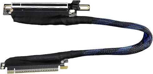 Fast Speed 64GT / s PCIe 5.0 Right Exit GPU Extension Cable 270° Turn Braided Wiring Cord Bidirectional Bandwidth for Braided GPU Extension Cable in Saudi Arabia