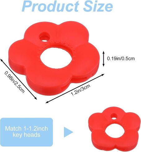 20 Pieces Colored Key Tags with Labels, Cute Silicone Key Covers Caps in Saudi Arabia