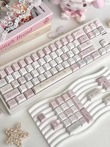 PBT Keycaps, 134-Key Kawaii Dye-Sublimation Cherry Profile Keycap in Saudi Arabia