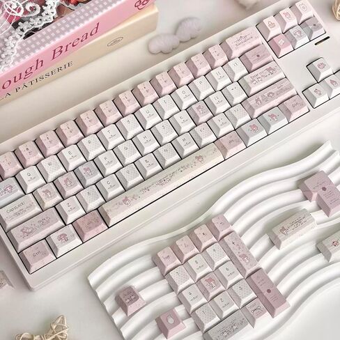 PBT Keycaps, 134-Key Kawaii Dye-Sublimation Cherry Profile Keycap in Saudi Arabia