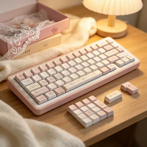 PBT Keycaps, 134-Key Kawaii Dye-Sublimation Cherry Profile Keycap in Saudi Arabia