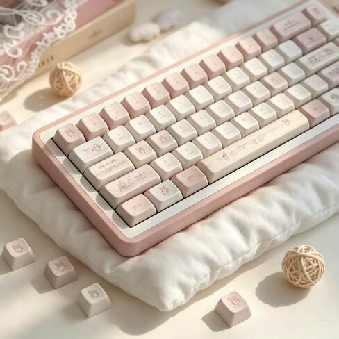 PBT Keycaps, 134-Key Kawaii Dye-Sublimation Cherry Profile Keycap in Saudi Arabia