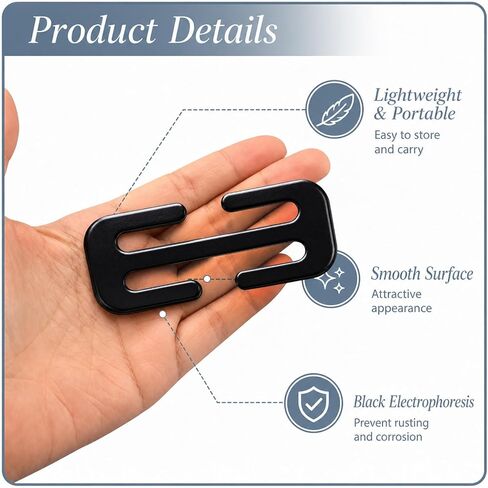 4-Pack Seatbelt Adjuster, Stainless Steel E-Clips for Seat Belt Adjustment and Strap Management, Secure Fit for Short People and Daily Commuters, Outdoor Equipment and Tactical Gear Organization in Saudi Arabia