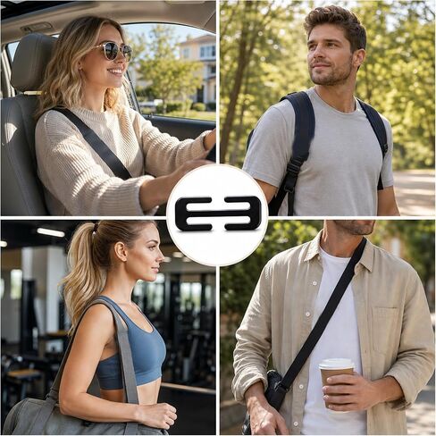 4-Pack Seatbelt Adjuster, Stainless Steel E-Clips for Seat Belt Adjustment and Strap Management, Secure Fit for Short People and Daily Commuters, Outdoor Equipment and Tactical Gear Organization in Saudi Arabia