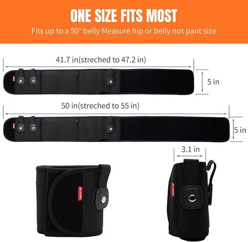 Belly Band Holster for Men & Women – Concealed Carry Waist Band for Pistols, Breathable Neoprene Gun Holster with Dual-Hand Draw, Fits Compact & Subcompact Handguns, EDC Storage Pockets in Saudi Arabia