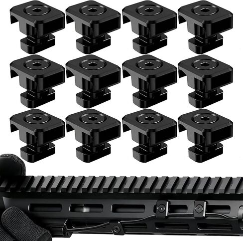 12 Pack M-Lok Cable Clips, Wire Management Clips for Picatinny Rail, Flashlight Pressure Switch Cable Holder Organizer for Rifle Accessories in Saudi Arabia