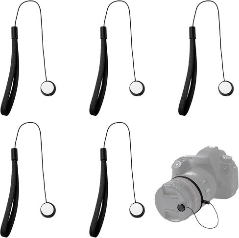 5 Pack Lens Cap Leash, Secure Fit Lens Cap Keeper with Elastic String in Saudi Arabia