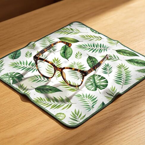 FREEBLOSS 11.8x11.8inch Glasses Cleaning Cloth with Leaves Pattern in Saudi Arabia