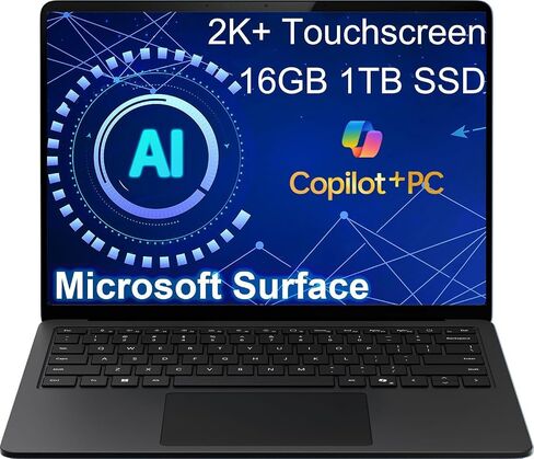 2024 Microsoft Surface Laptop 7th Edition, Copilot+ PC, 15in Snapdragon X-Elite 16GB RAM 512GB SSD Win 11H Black (Renewed) in Kuwait