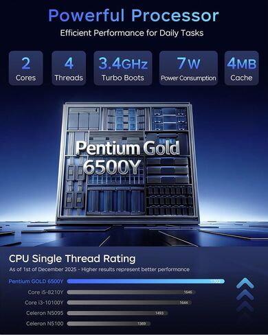 15.6'' Laptop 12GB RAM 256GB SSD, Pentium Gold 6500Y, FHD IPS Screen in Kuwait