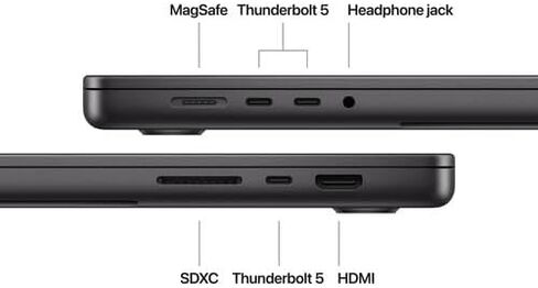 Apple 2024 MacBook Pro with Apple M4 Max Chip (16-inch, 48GB RAM, 1TB SSD Storage) (QWERTY English) Space Black (Renewed) in Kuwait
