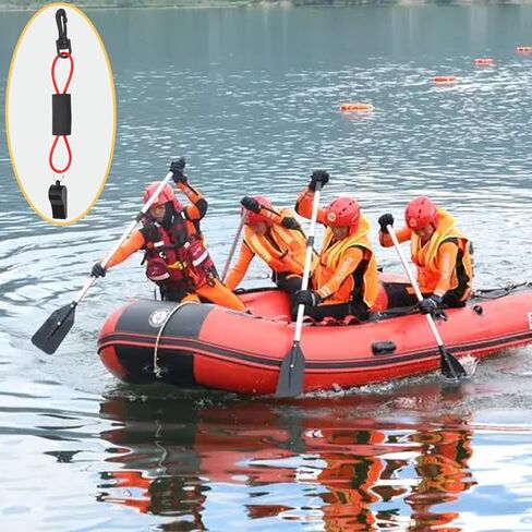 2 Pack Marine Safety Whistles with Lanyard, Coast Guard Approved Emergency Signal Whistles for Boating, Kayaking, Camping, Hiking, Fishing, Hunting & Rescue（Red） in Kuwait