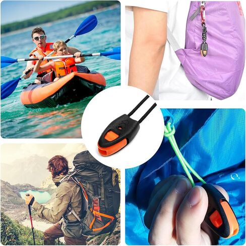 5 Pack Zipper Pull Whistles, Loud Emergency Survival Whistle for Kayak Canoe Fishing Lanyard Zipper Pull Cord Ends Lock Paracord Knife Outdoor Camp Hike Travel Kits in Kuwait