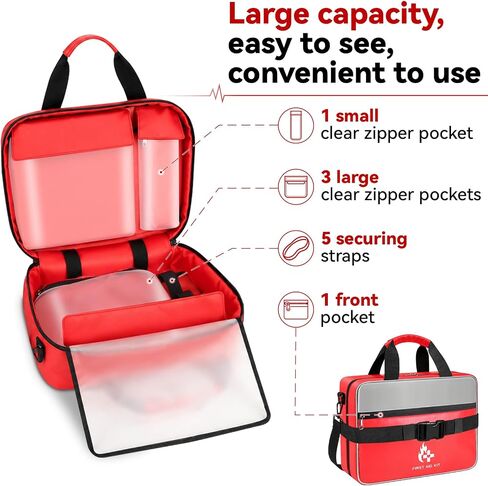 Tamfile 555 Piece First Aid Kit, Fireproof Waterproof Trauma Medical Kits in Kuwait