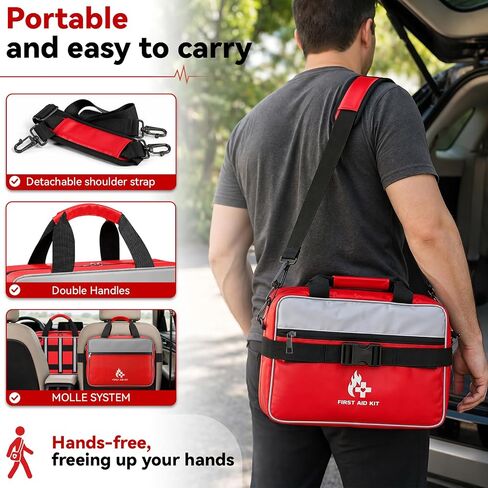 Tamfile 555 Piece First Aid Kit, Fireproof Waterproof Trauma Medical Kits in Kuwait