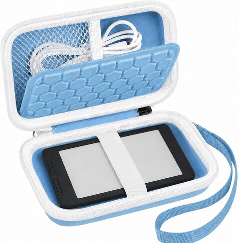 Case for XTEINK X3/X4 E-Book Reader, Portable E-Reader Storage Bag with Elastic Straps and Mesh Pocket, Travel Organizer for Charging Cable and Accessories, Case Only (Sky Blue) in Kuwait