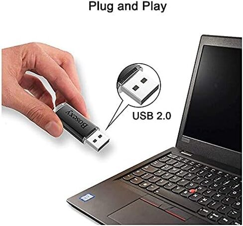 محركات أقراص فلاش USB سعة 1 جيجابايت 10 عبوات، تصميم غطاء محركات أقراص الإبهام Bosexy USB 2.0 مع حبال مؤشر LED (5 ألوان مختلطة: أسود أزرق فضي أرجواني أحمر) in Kuwait
