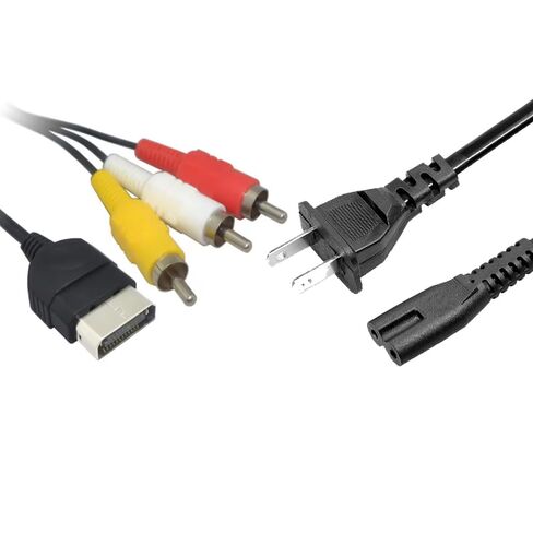 CHILDMORY AC Power Cable with AV Cable, Compatible for Xbox Console in Kuwait
