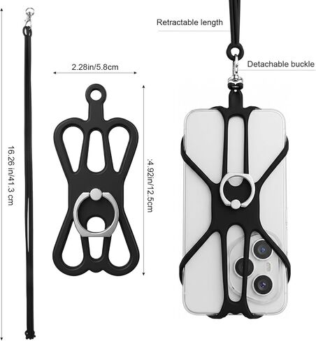 2Pcs Phone Holder Lanyard Crossbody Phone Holder Lanyard Phone Necklace in Saudi Arabia