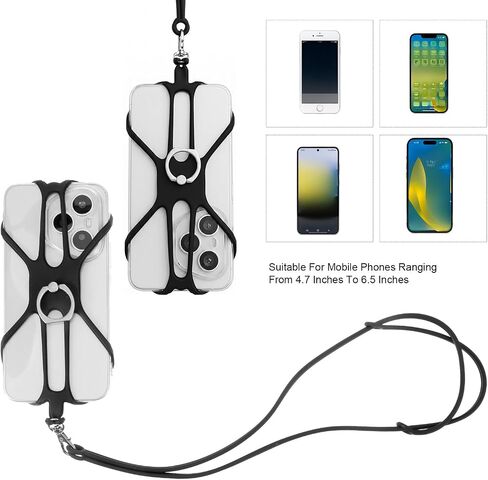 2Pcs Phone Holder Lanyard Crossbody Phone Holder Lanyard Phone Necklace in Saudi Arabia