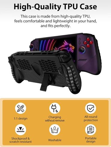 for MSI Claw 8 EX AI+ Hard Shell Case – Precision Cutouts for Charging, 1:1 Fit Protective Cover, Anti-Scratch Shockproof Travel Case for MSI Claw 8 EX AI+ (Black) in Saudi Arabia