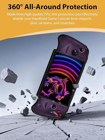 for MSI Claw 8 EX AI+ Hard Shell Case – Precision Cutouts for Charging, 1:1 Fit Protective Cover, Anti-Scratch Shockproof Travel Case for MSI Claw 8 EX AI+ (Black) in Saudi Arabia