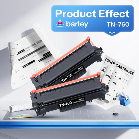 TN760 TN-760 Toner Cartridge Compatible TN760 High Yield Black Toner Cartridge Replacement for Brother TN760 TN-760 MFC-L2710DW MFC-L2750DW DCP-L2550DW Toner Printer (2-Pack). in Saudi Arabia