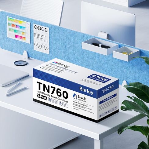 TN760 TN-760 Toner Cartridge Compatible TN760 High Yield Black Toner Cartridge Replacement for Brother TN760 TN-760 MFC-L2710DW MFC-L2750DW DCP-L2550DW Toner Printer (2-Pack). in Saudi Arabia