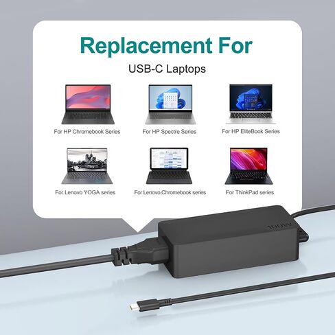 100W USB C Laptop Charger,Compatible with Mac Book Pro/Air 16, 15, 14,13,M1 M2 M3 M4 M5,Inch 2026 2025 2024 2023,for HP, Dell Type-C Fast Charging AC Adapter in Saudi Arabia