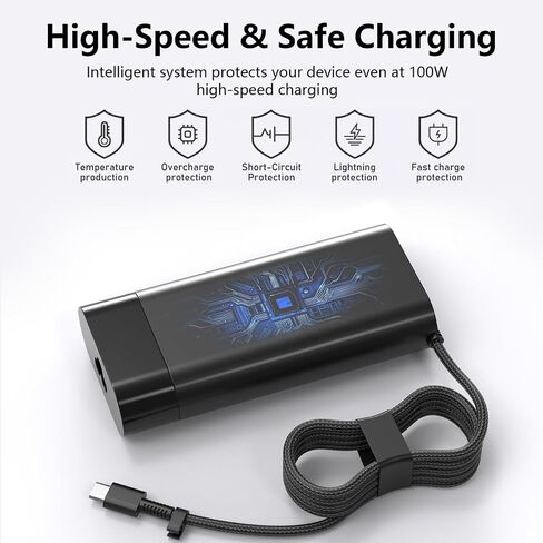 100W USB-C Charger Compatible with HP OmniBook Envy ZBook Laptop Power Cord in Saudi Arabia