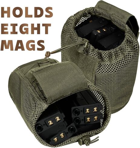 Tactical Mesh Dump Pouch Molle Foldable Mag Recovery Drop Pouch in Saudi Arabia